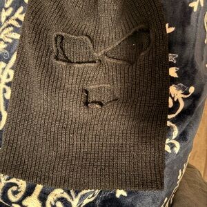 Men's Black Knit Balaclava Sweater Hood